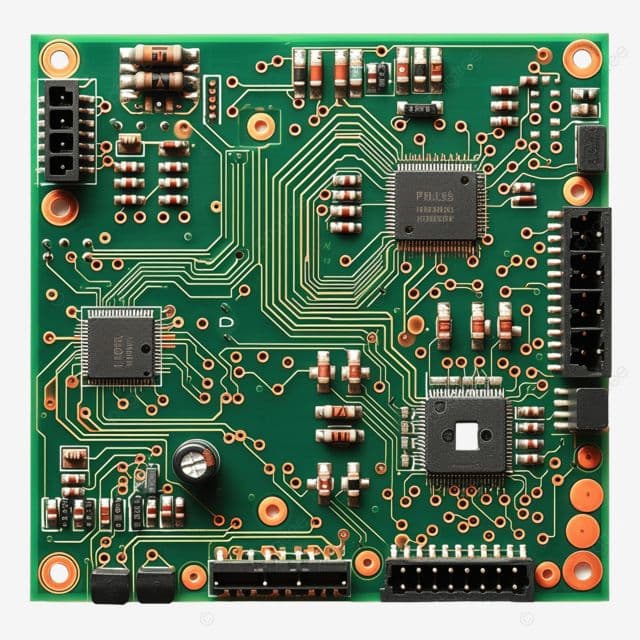 SMD components on a board